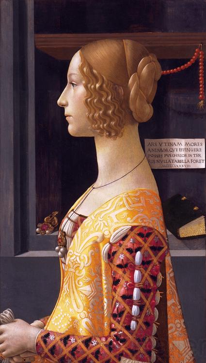 Domenico Ghirlandaio Portrait of Giovanna Tornabuoni (nn03) Norge oil painting art